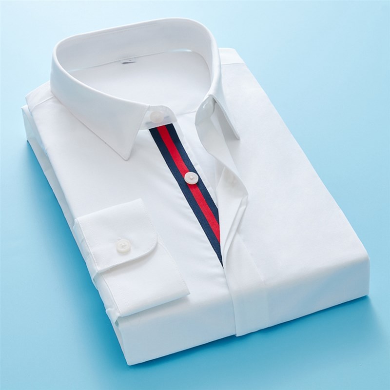 Shirts Men 2021 New High Quality Men's Square Collar Emb-图0