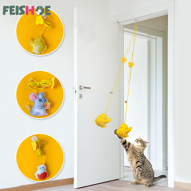 Interactive Caf Toy Hanginxg SimulTtion Cat aoy Funny Selt-h - 图0