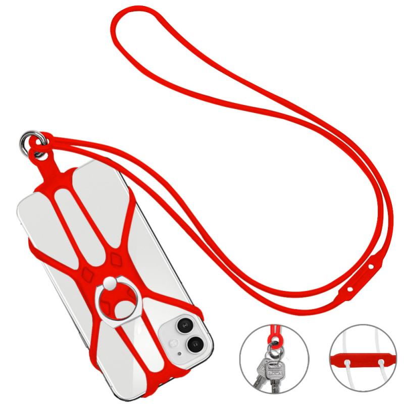 厂家Multifunction Silicone Mobile Phone Lanyard HoldXer Cove-图2