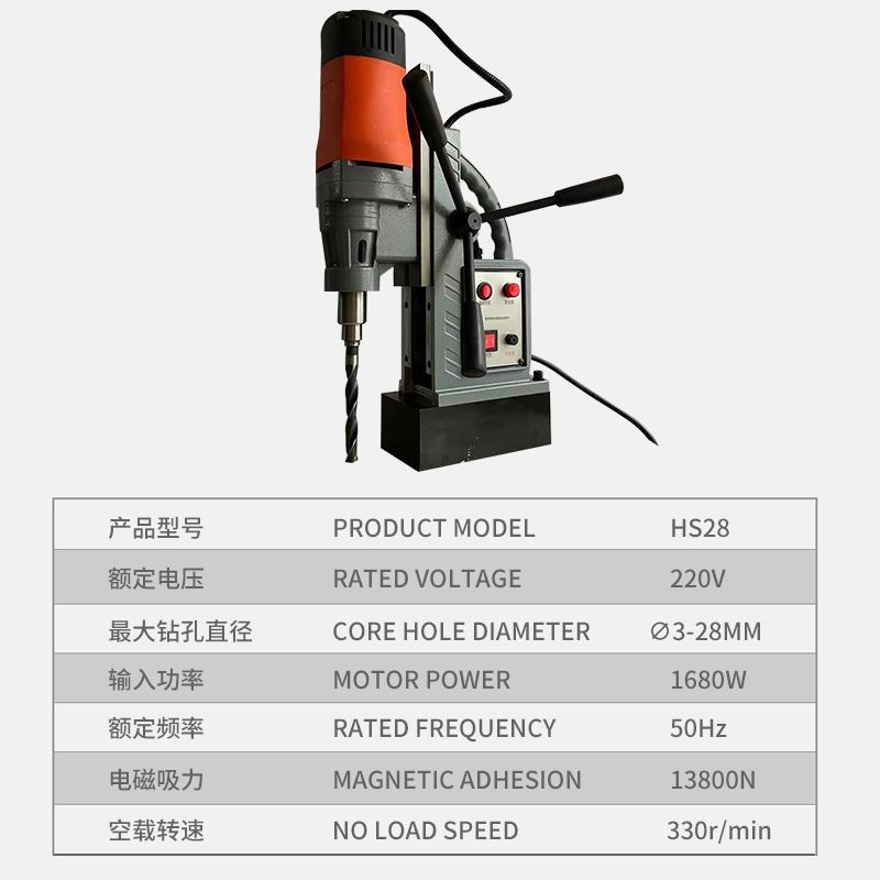 座升磁力钻 吸铁钻q 钢板钻 磁华钻HS28率大功 磁性 - 图0