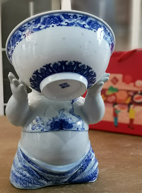 陶瓷人物摆件中国风工艺品中式艺术陶瓷娃娃禅意家居装饰客厅摆设