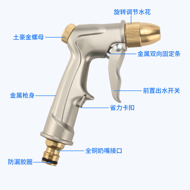 速发家用高压洗车水枪伸缩水管软管冲车神器水抢头喷头浇花工具套