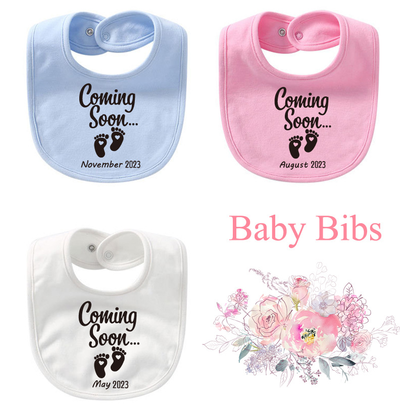 Newborn Baby B bs Sarliva Tawel PocketiBoby Coming Soon Bib - 图0