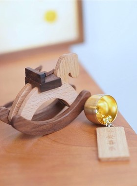 童梦木马木质风铃 Joe的小作坊 北欧风装饰挂件创意治愈车挂 礼物