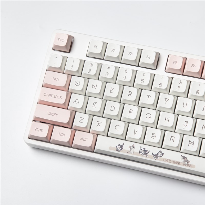 极速XDA Keycaps 137 Keys PBT Dye Sub Keycaps Cute Miaomiao T - 图2