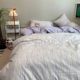 Simple and grinding four-piece set cotton sheets and quilt covers single quilt covers M room bedding covers three-piece set bedding