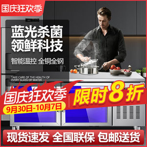 冰仕特冷藏工作台l保鲜柜操作水吧奶茶店设备全套冷冻冰柜商用冰