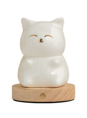 蔡小白台灯床头灯喵喵少女礼物氛围灯浪漫卧室睡眠充电小夜灯摆件