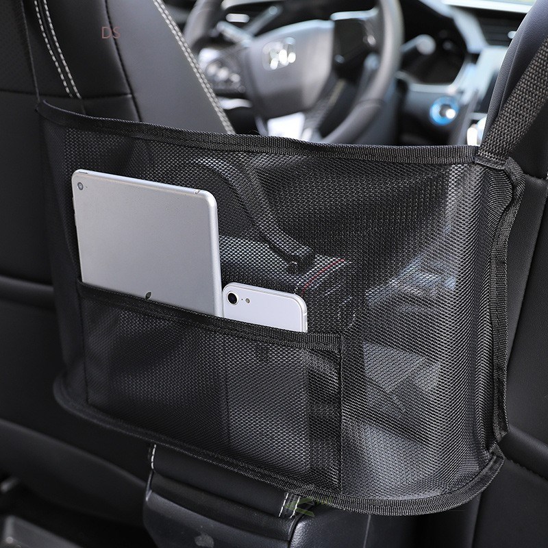 Car Seat Storage Net Pocket Storage Bag Seat Back Folding St - 图0
