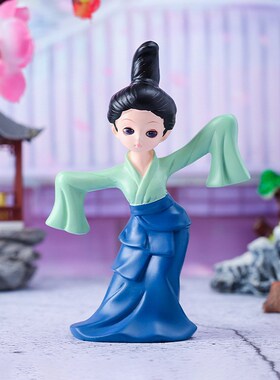 创意古风新款唐仕女好寓意大号摆件国潮小公仔办公桌面装饰品礼物