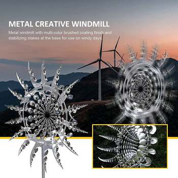 Manufacturer Unique and Magical Metal Windmill Outdoor SWind Spinners