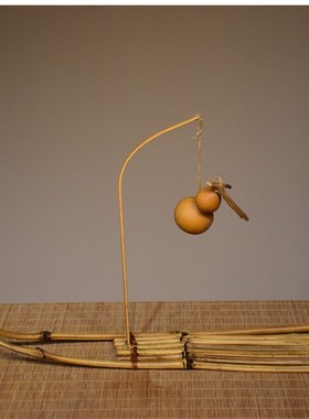 新中式竹编插花禅意人物创意摆件办公室玄关茶室酒店家居装饰