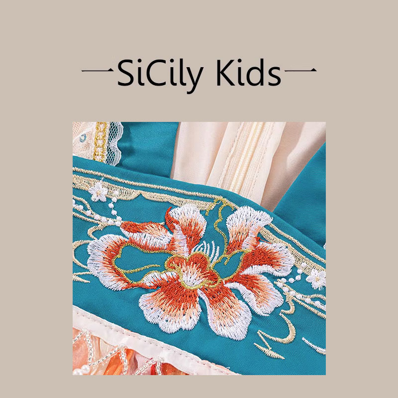 SiCily KIDS沦陷东方韵致!女童汉服夏季新款超仙古风裙连衣襦裙 - 图2