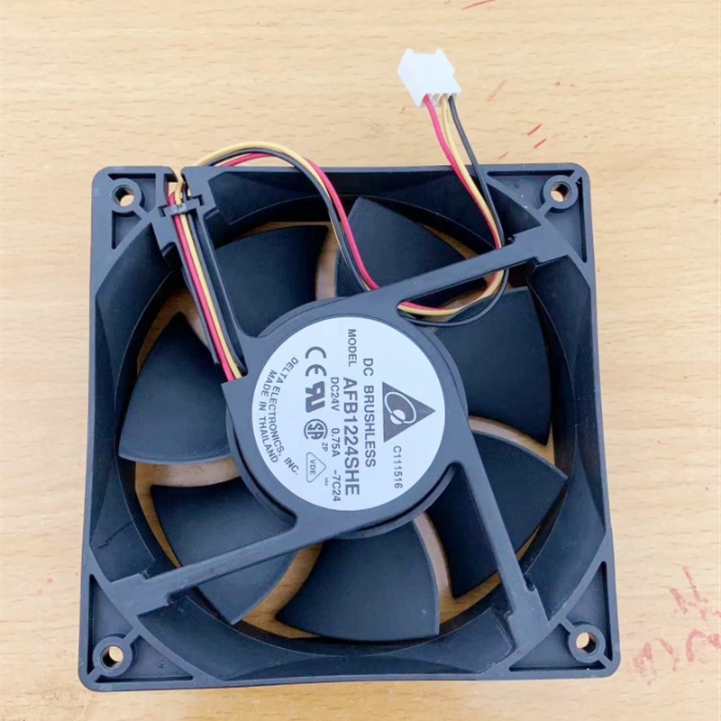 AFB1224SHE DC24V 0.75A三线拆机功能好原装丹佛斯变频器风扇风机 - 图1