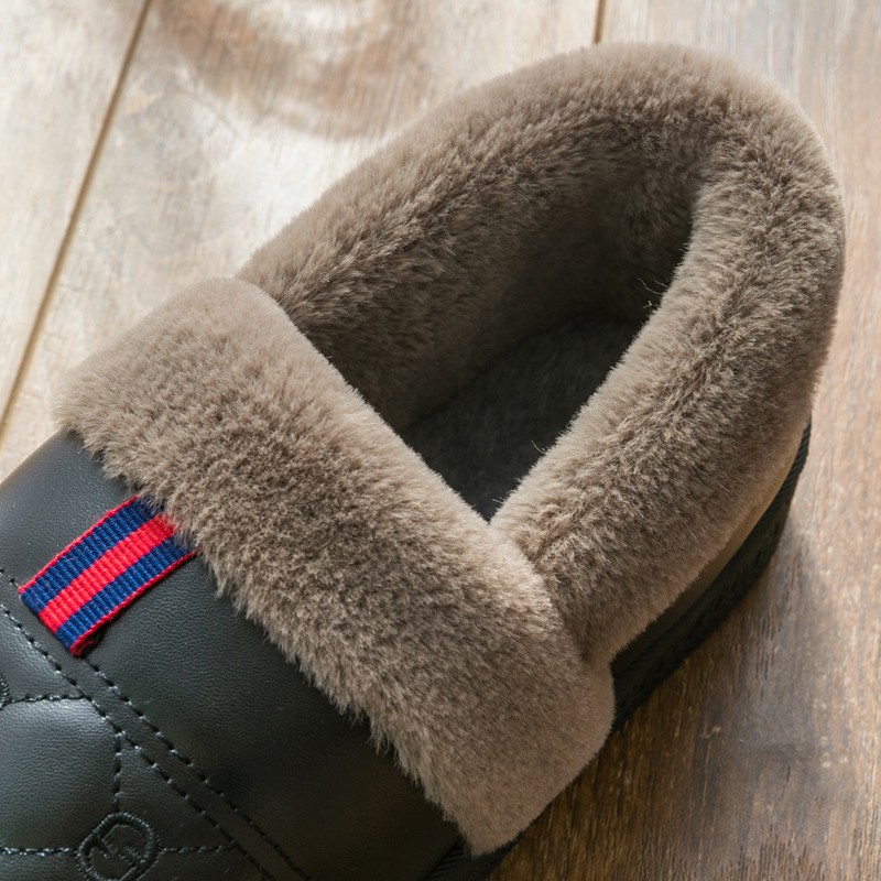 男士棉拖鞋男冬包跟PpU皮面防水防滑居家室内家用保暖厚底棉鞋冬
