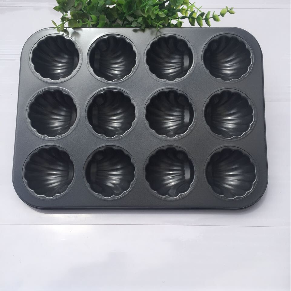 新品6 Cups Muffin Pan non-stick Cupcake Baking Bakeware Moul - 图1