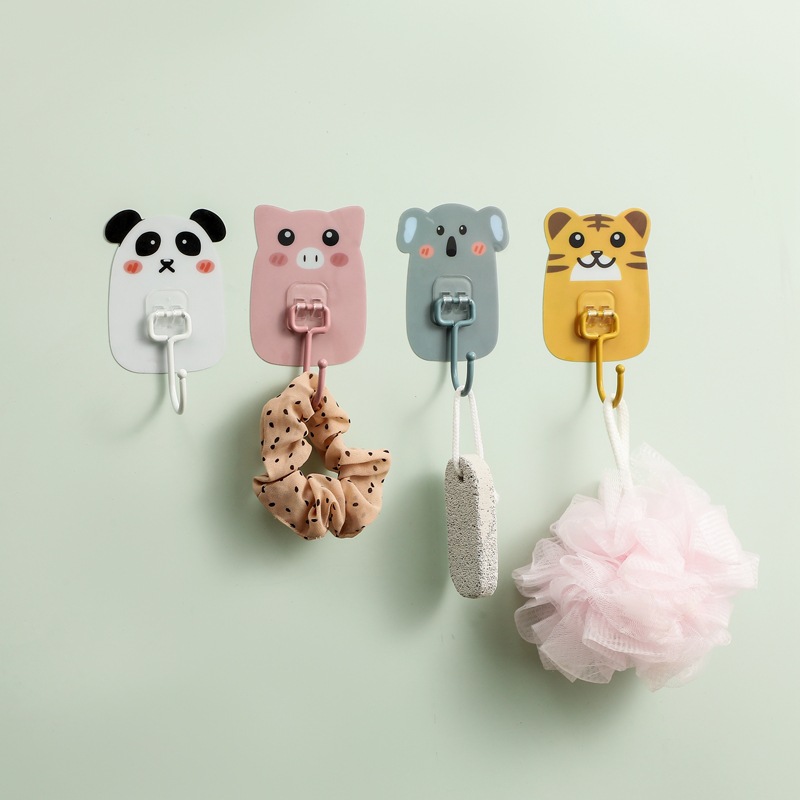 新品Shedu mengqu cartoon animal hook kitchen bathroom hole f - 图2