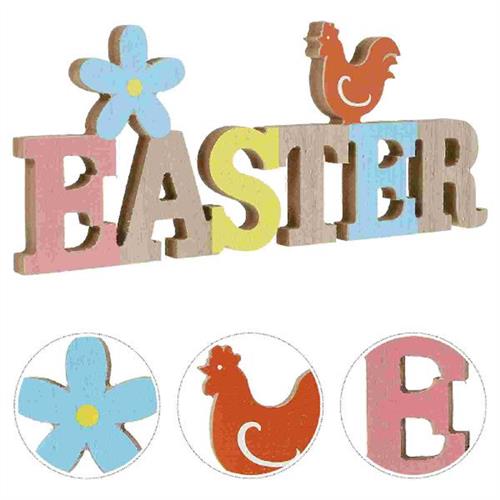 网红Easter Table Wood Sign Wooden Tabletop Decoration Welcom - 图1