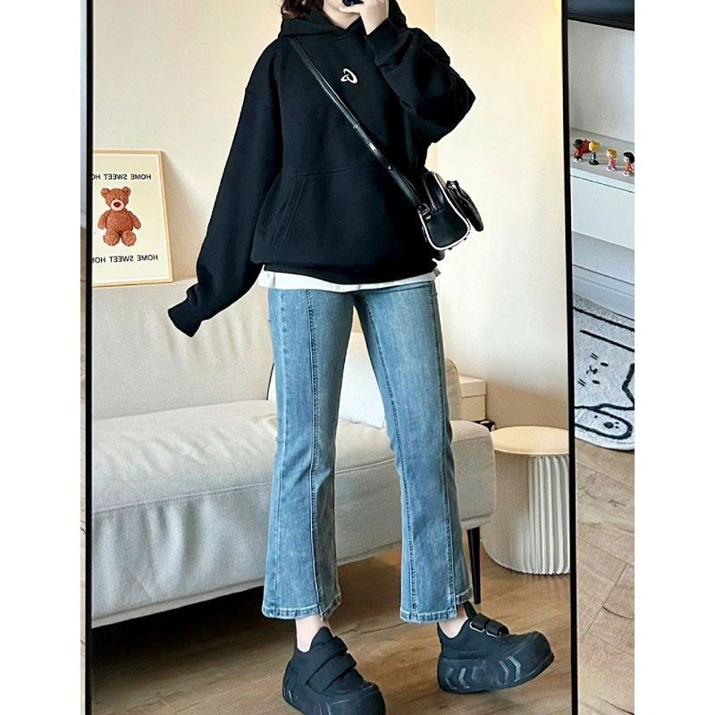 2-300斤胖mm大码女装复古高腰牛仔裤春秋显瘦梨形身材微喇叭裤子,淘宝优惠券,粉丝福利购,淘宝优惠卷