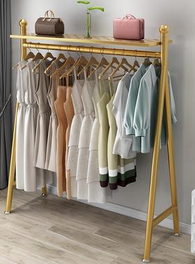 简易衣架落地卧室衣帽架家用室内外网K红阳台晾晒挂衣架置物架