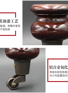 滑轮套实木沙发脚橱柜木质脚茶几腿支撑腿家具脚木腿电视柜脚新品