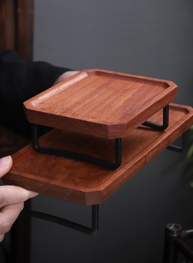 复古铁艺花梨木木几角几边桌卧室C床头小桌子客厅迷你小茶几方几