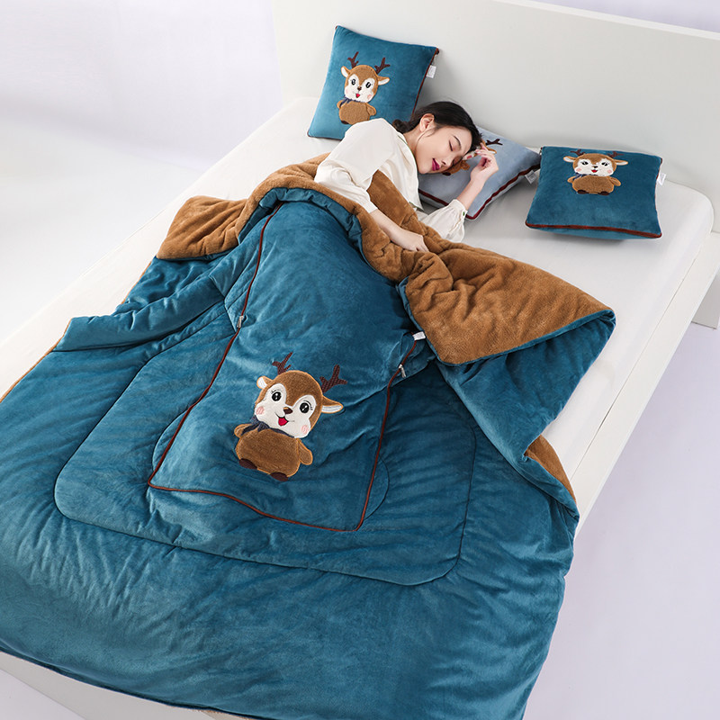 超重加厚抱枕被子两用车载靠垫枕头被办公室沙发午休可折叠空调被,淘宝优惠券,粉丝福利购,淘宝优惠卷