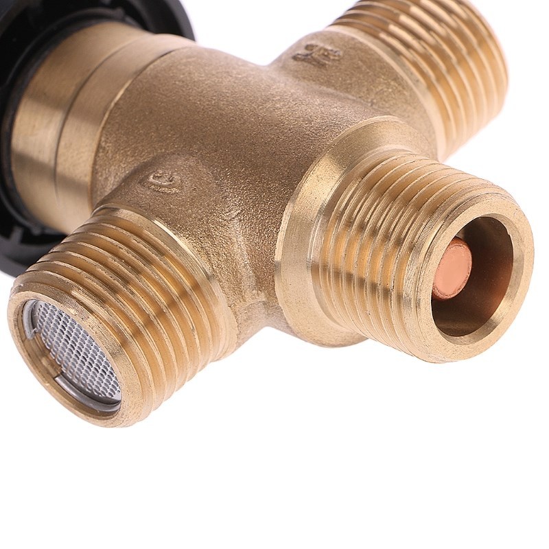 Solid Brass G1/2 Male 3 Waxy Thermostatic Mixing Valve Showe - 图2