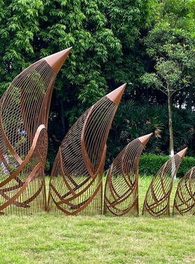 户外不锈钢镂空竹笋雕塑园林景观售楼部小区草坪铁艺仿真植物摆件