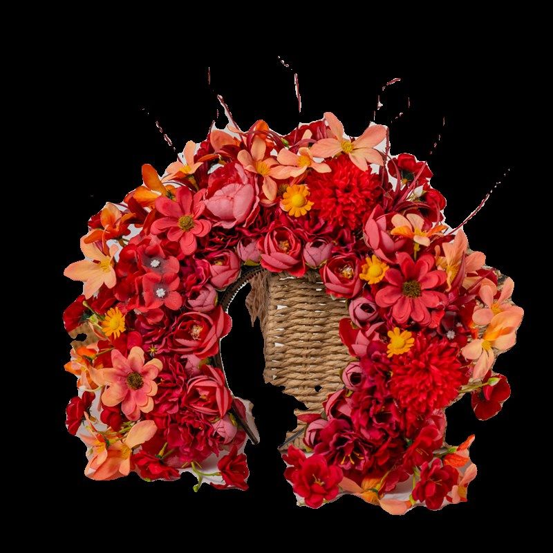 《一月花神》簪花头饰材料包diy 泉州沾花发箍牢固 浔埔粘花发饰,淘宝优惠券,粉丝福利购,淘宝优惠卷