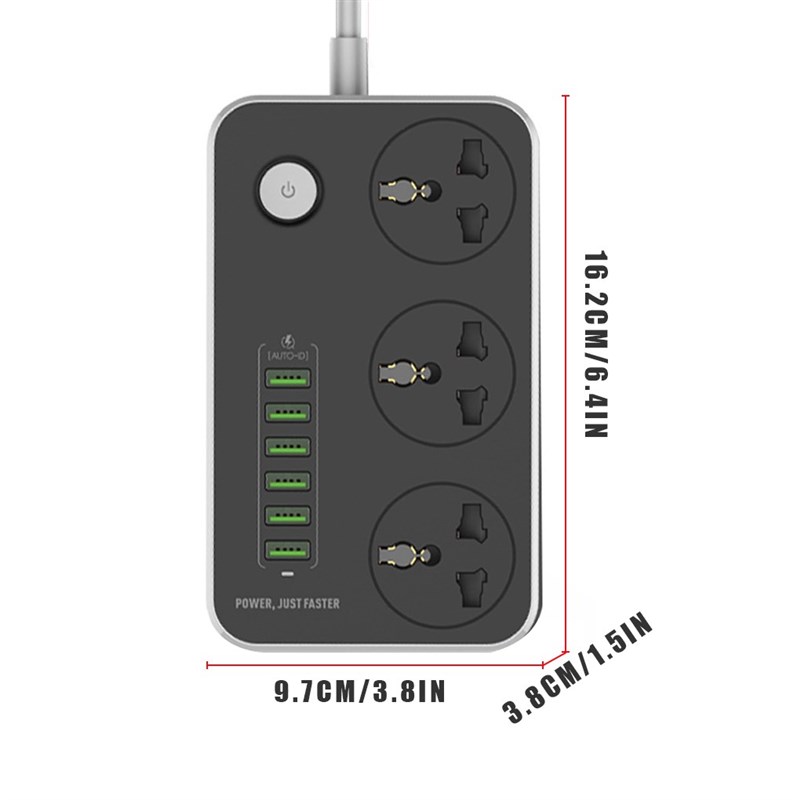 推荐6 USB Universal Power Strip Desktop Extension Cord Socke - 图3