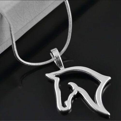 网红Fashion Cute Animal Horse Pendant Necklace For Women Dai-图3