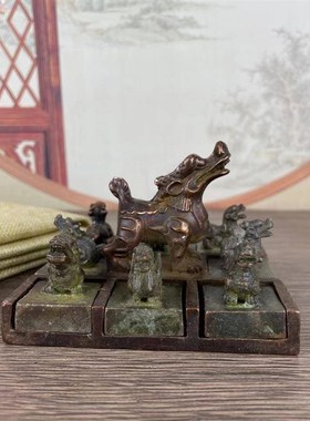 古玩杂项收藏仿古印章龙印章九子真龙印章子母章套章至尊九龙印章