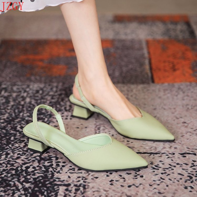 速发Spring and summer 2022 new commuter thick heel middle he - 图2