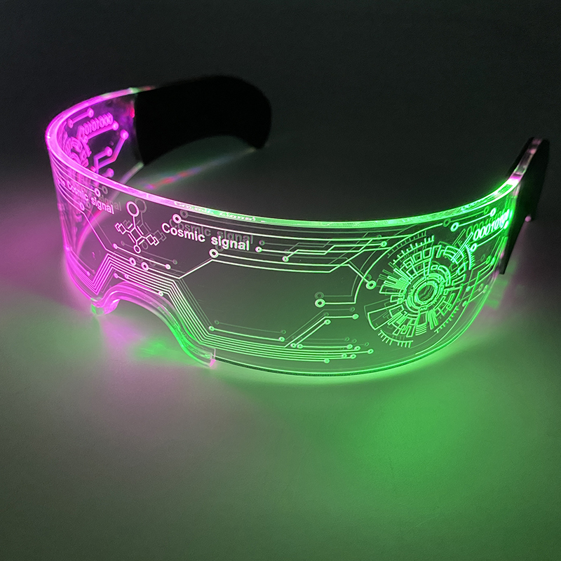 网红New Party Glasses Luminous Colorful LED Glasses Lighting-图0