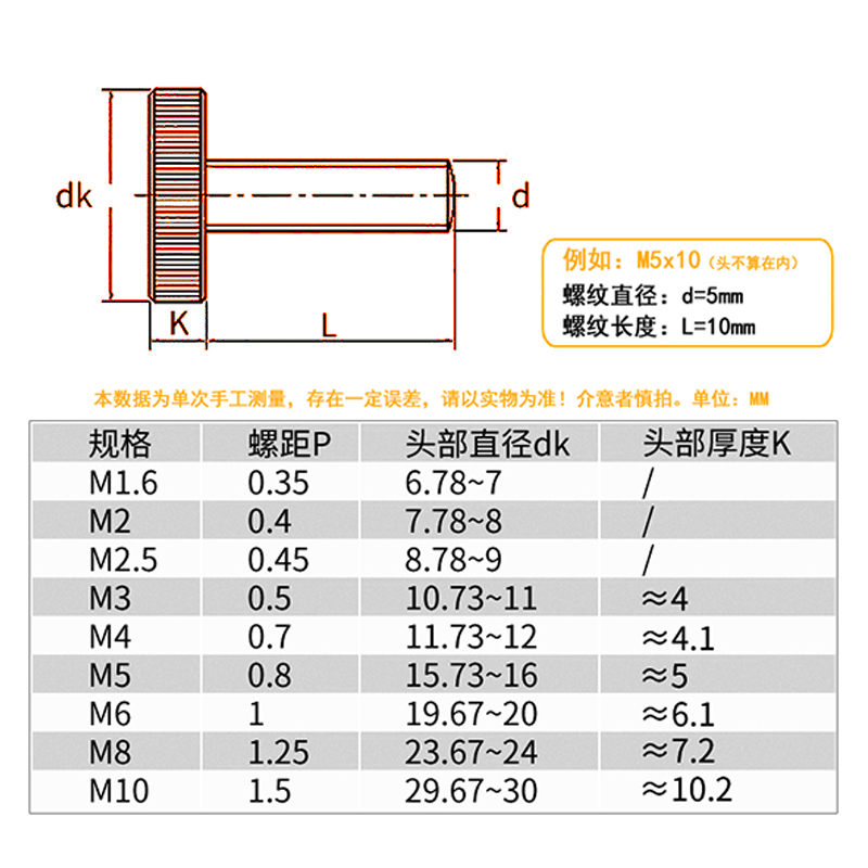 新品GB835手拧不锈钢304 GB835平头滚花螺丝台阶大头螺钉-图3