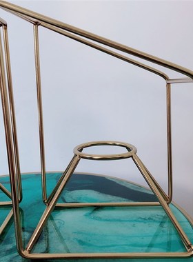 书挡摆件北欧轻奢欧式风水晶球铁艺装饰品书靠夹书书房书立书档