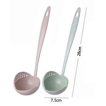 Soup spoon Leaking Spoon II E All-in-one Long Handle Filter Spoon Plastic Large Spoon Hot Pot Spoon Wheat Straw Spoon Plastic Tablespoon