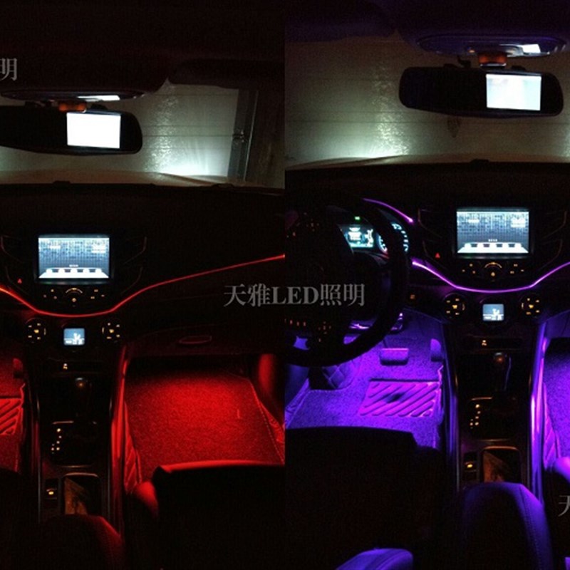 超亮汽车用LED光源冷光线导光条车内发光光纤裙边MMA氛围灯2-3mm - 图2