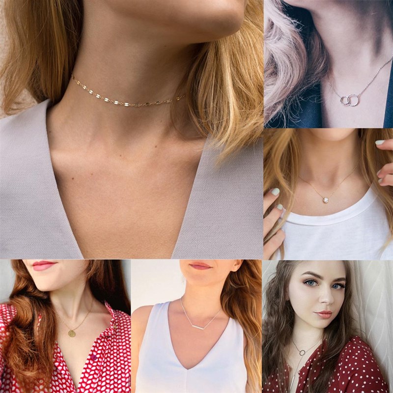 JUJI  316L Stainloss Steel yChain Necklaces FerEWomen Classi - 图0