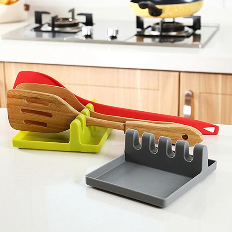 Spoon Rests Pad-Holder Shelf Drain-Rack Spatula Home-Storage - 图0