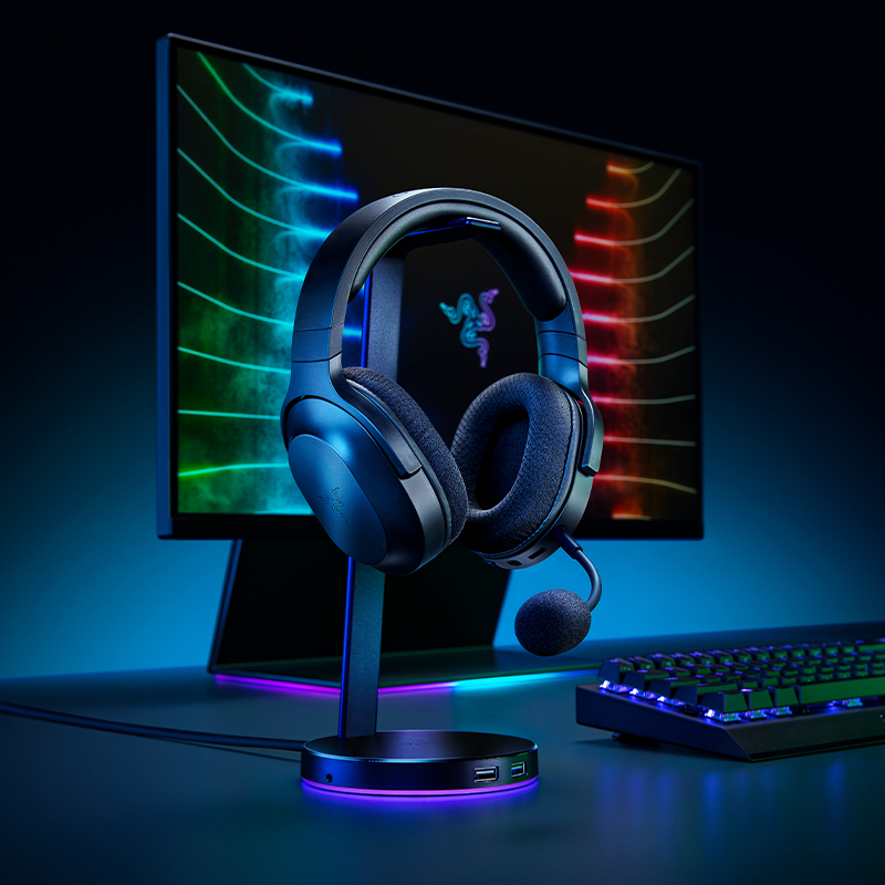 Razer雷蛇梭鱼lX轻量头戴式无线电脑手机多平台游戏耳机降噪麦克 - 图2