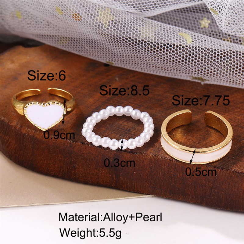 速发ins珍珠戒指女小众高级感 index finger ring Pearl rings fe - 图1