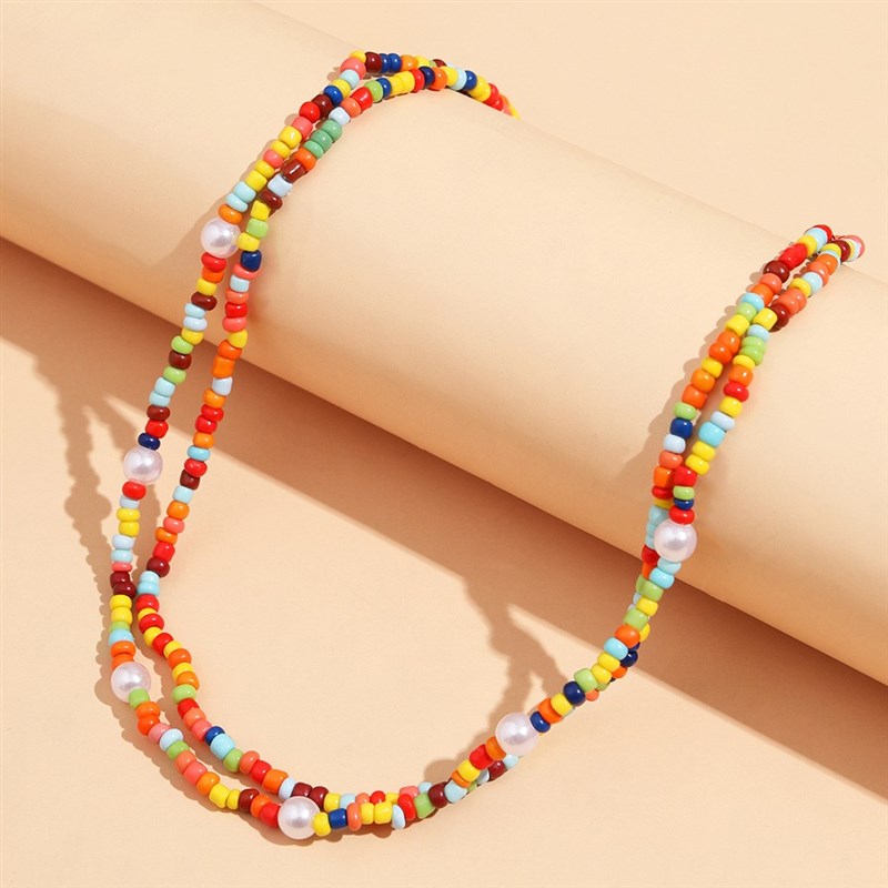 推荐欧美 Bohemian style short color choker personality neckl - 图2