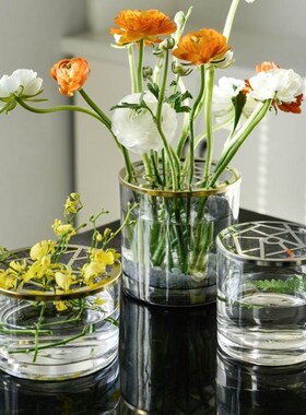 玻璃花瓶插花瓶口固定器神器网格防倒瓶居民宿花店装