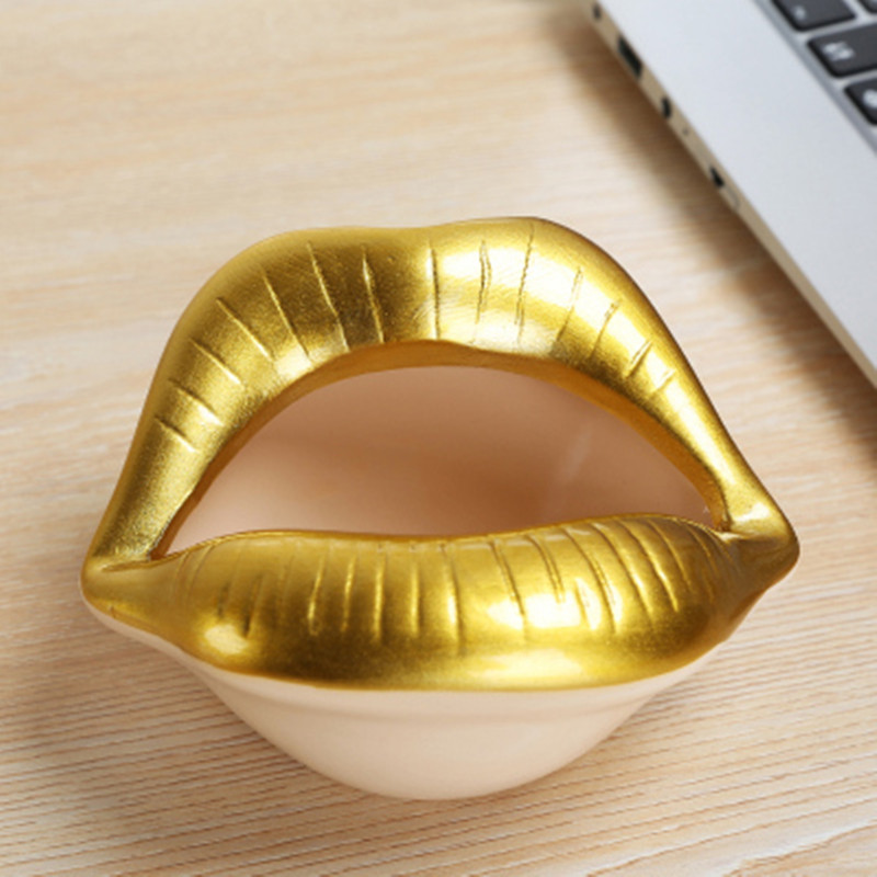 Cut ecips Ashtray Creative Planter Fashion Mouth CerYamiL A-图2