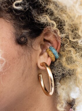 小众高货Oversize Gold Hoop Earring Simple Thick Round Circle