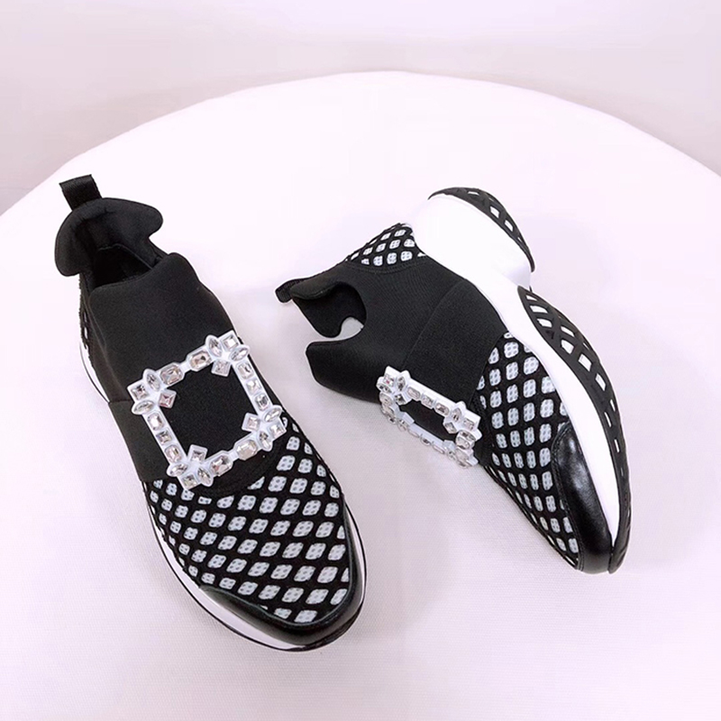 速发New Mesh Crystal Trainers Creeper Sneakers Fashion Women - 图3