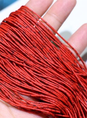 西亚琉璃珠红色琉璃1mm 2mm桶珠 散珠diy