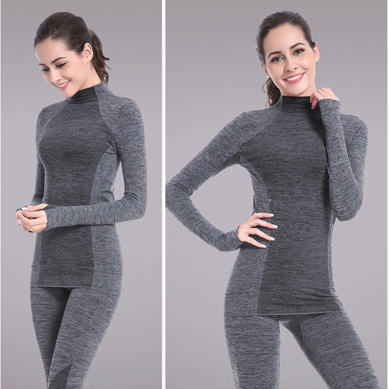 极速New Brand Tracksuit Thermal Underwear Women Winter Fast - 图3